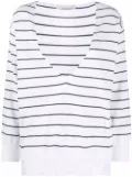 Fabiana Filippi plunge-neck striped jumper - White