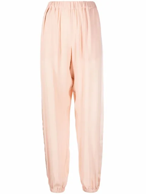 drop-crotch track pants