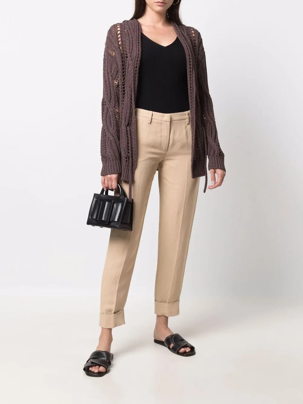 Fabiana Filippi sequin cable-knit hooded cardigan | Cardigans | Image 2
