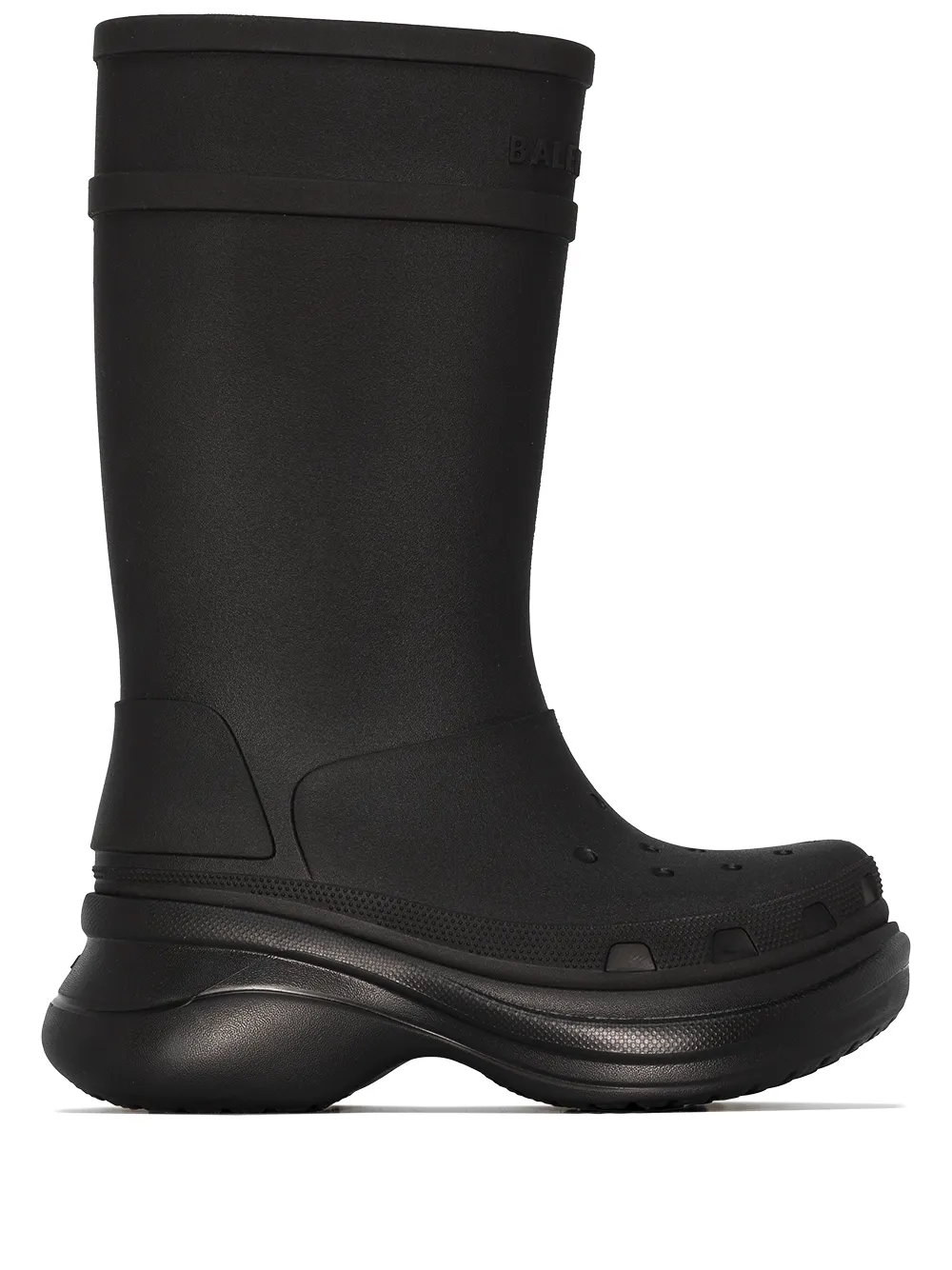 Balenciaga X Crocs Chunky Rain Boots In Black | ModeSens