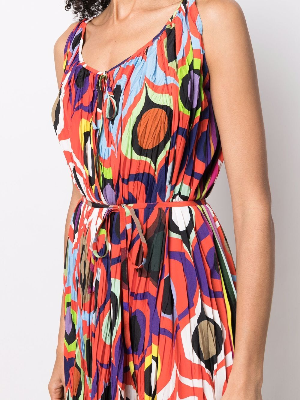 фото Pierre-louis mascia плиссированное платье с абстрактным принтом