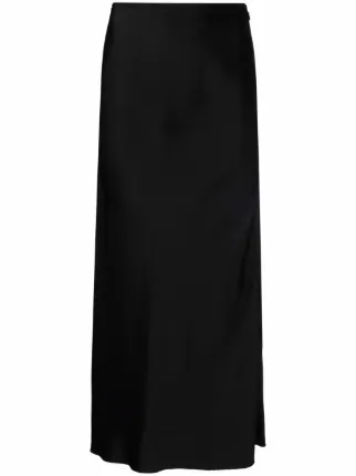 Maison Margiela Aライン　サテンスカート　ブラック Maison Margiela Aライン サテンスカート | ブラック | FARFETCH JP