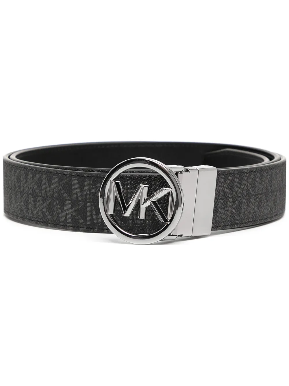 

Michael Kors cinturón con monograma y logo en la hebilla - Negro