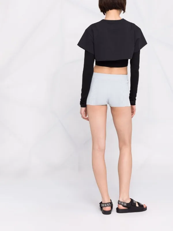jacquemus fitted ribbed shorts