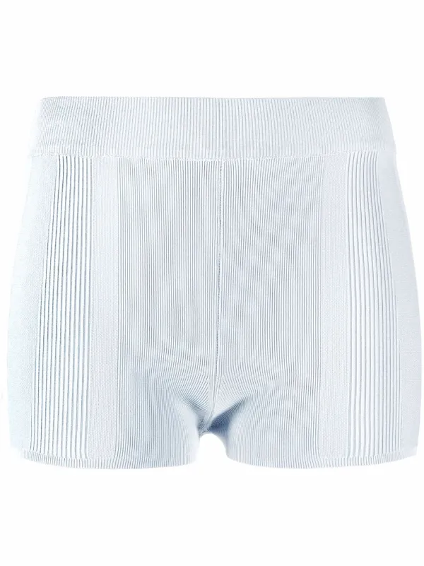 jacquemus fitted ribbed shorts