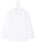 familiar embroidered-collar shirt - White