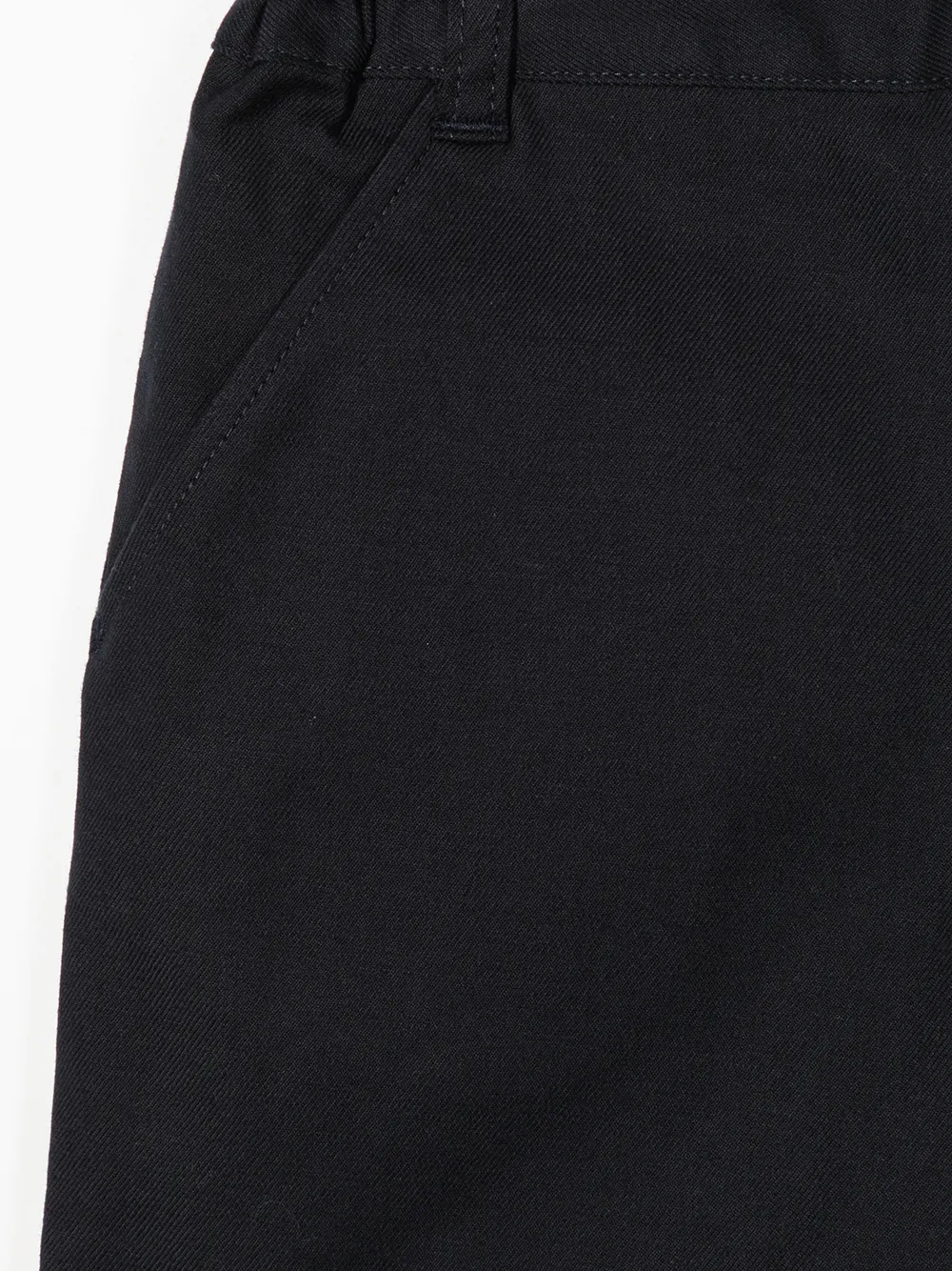  Familiar Elasticated Straight-leg Trousers - Black 
