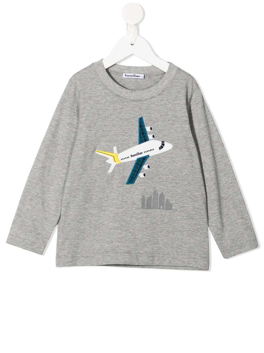 

Familiar aeroplane-print long-sleeved sweatshirt - Grey