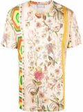 Pierre-Louis Mascia febo mix-print T-shirt - Neutrals
