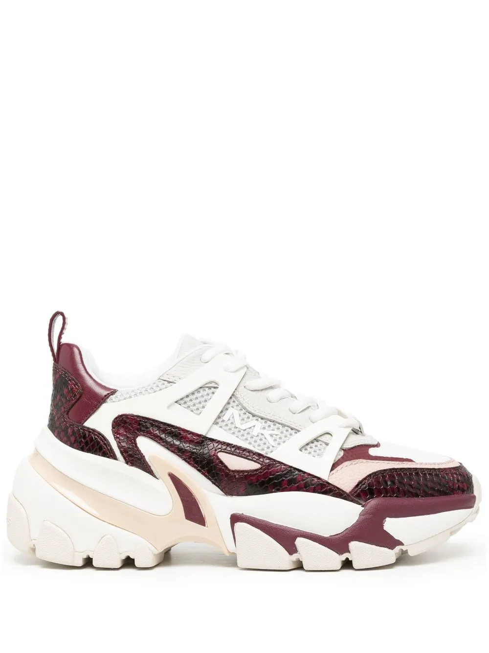 

Michael Michael Kors tenis Nick con agujetas y panales - Blanco