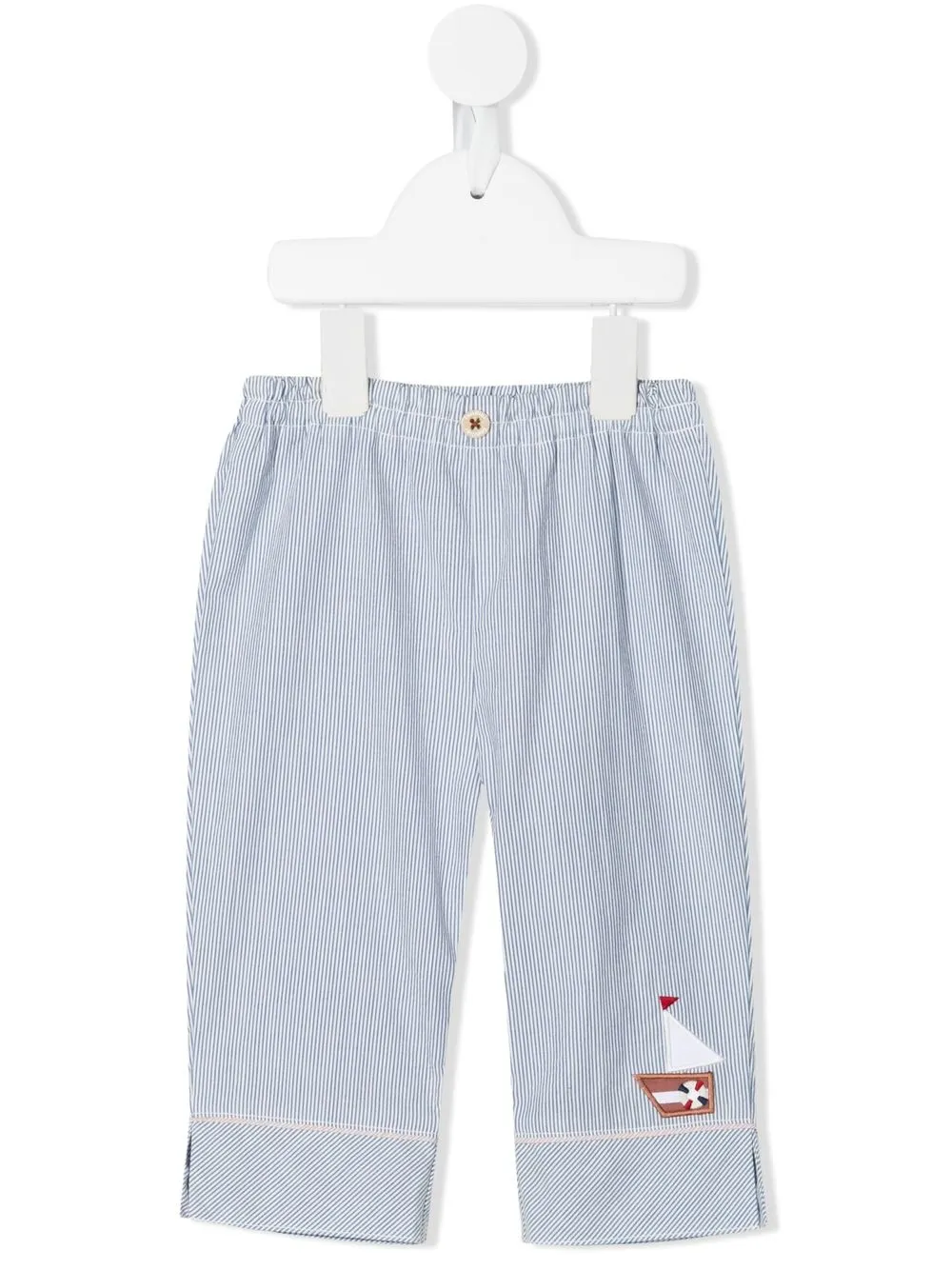 

Familiar logo-patch chino trousers - Blue