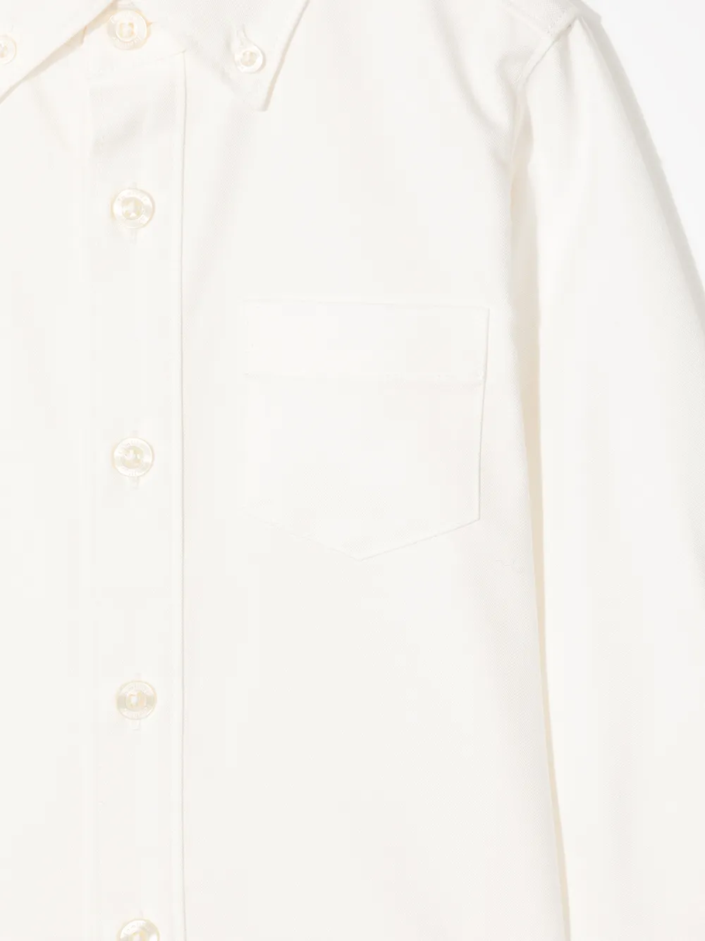  Familiar Buttoned Long-sleeve Shirt - White 