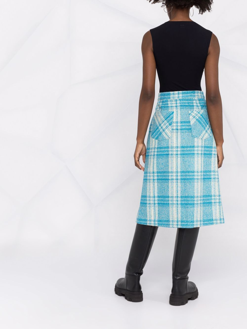 фото Baum und pferdgarten check pattern buttoned skirt