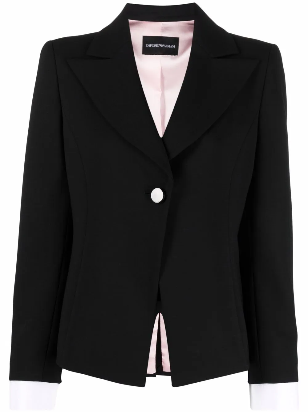 

Emporio Armani blazer ajustado con botón - Negro