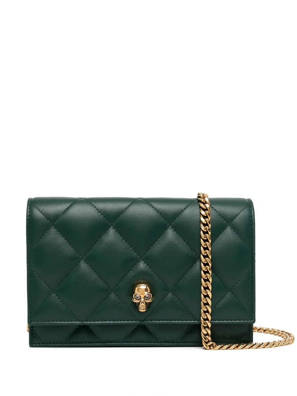 

Alexander McQueen bolsa satchel capitonada - Verde