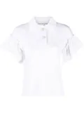 Viktor & Rolf ruffle-sleeve polo shirt - White