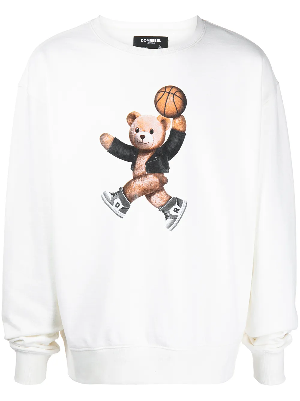 

DOMREBEL Basketball Bear graphic-print sweatshirt - White