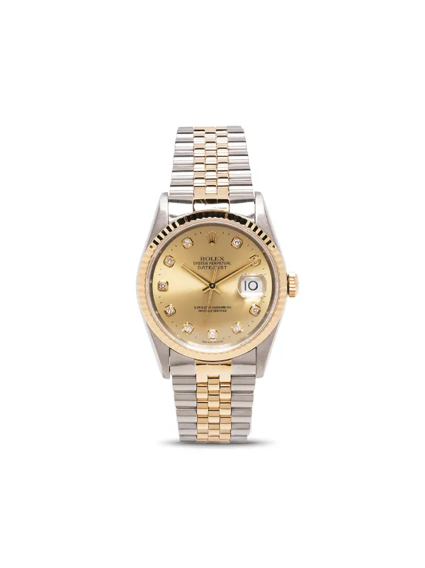 Rolex 1996 pre-owned Oyster Perpetual Datejust 35mm - FARFETCH