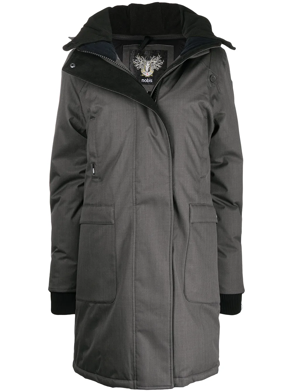 padded zip-up parka