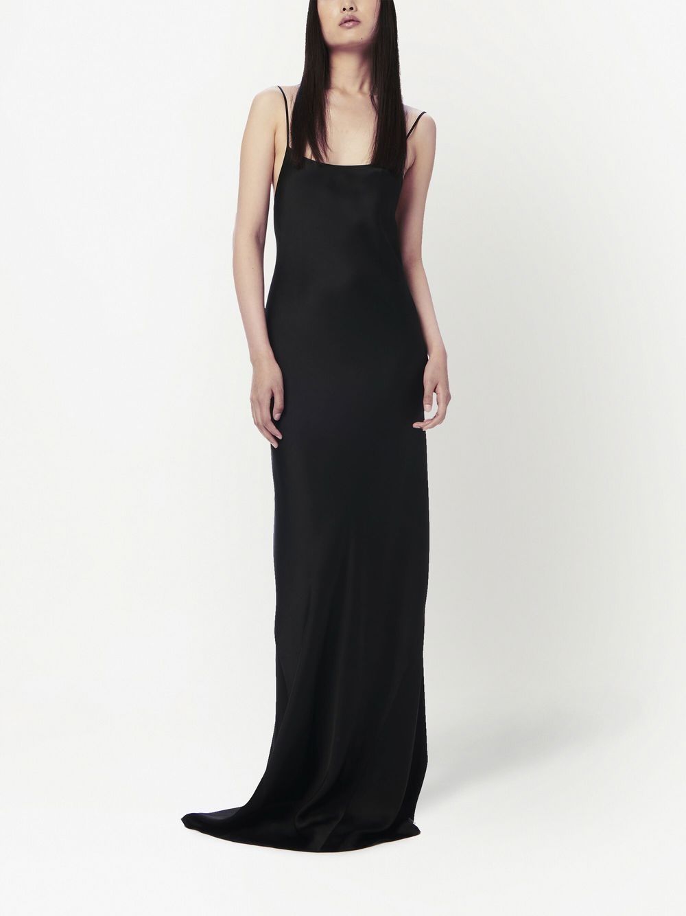 Shop Victoria Beckham Floor-length V-back Cami Dress In Black
