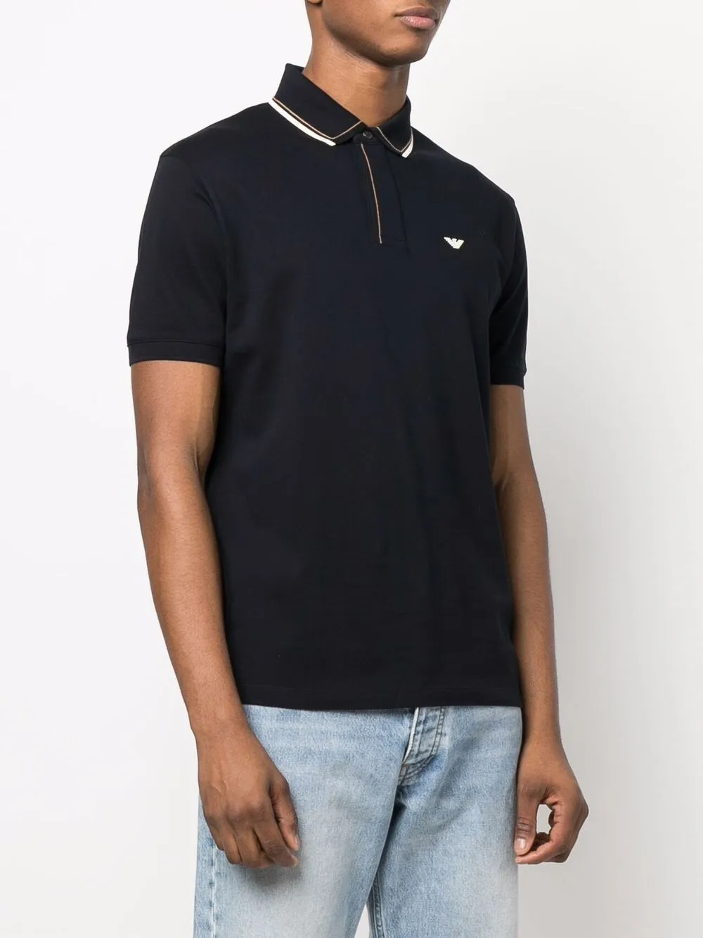 фото Emporio armani рубашка поло с нашивкой-логотипом