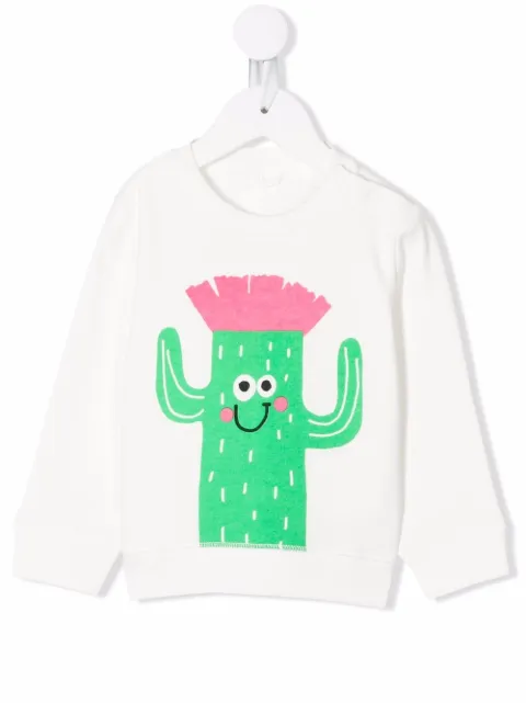 Stella McCartney Kids سويت شيرت قطن عضوي بطبعة صبار