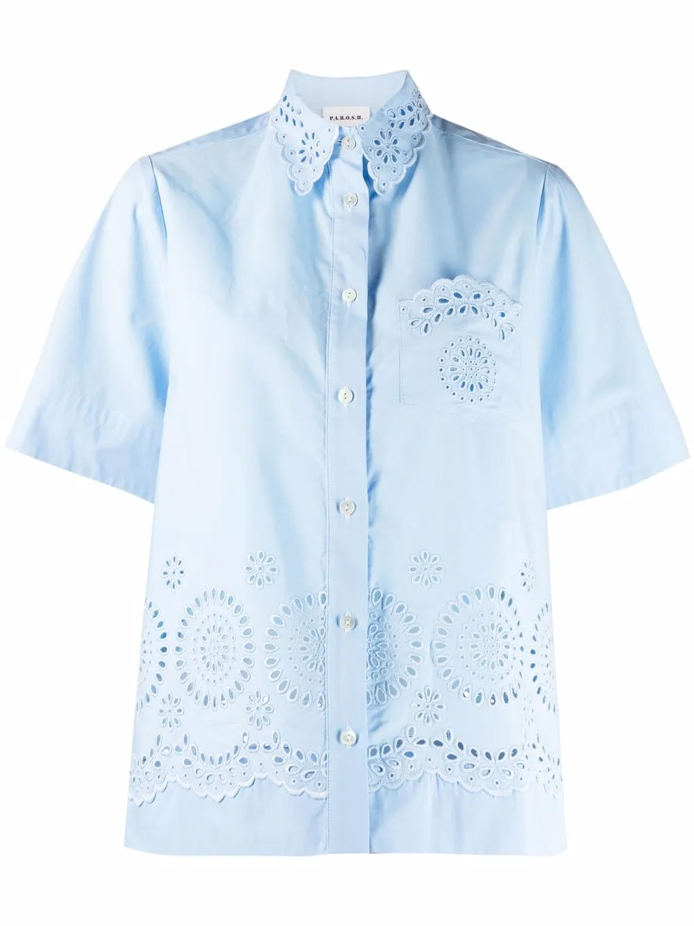 

P.A.R.O.S.H. camisa con perforaciones - Azul