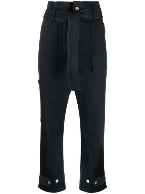 P.A.R.O.S.H. cropped paperbag-waist trousers