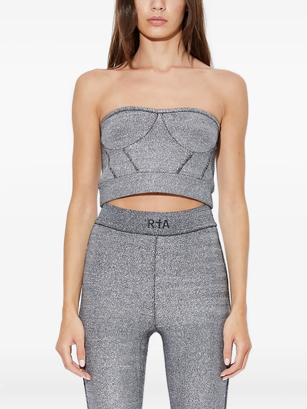 RTA logo-detail sleeveless top | Silver | Image 1