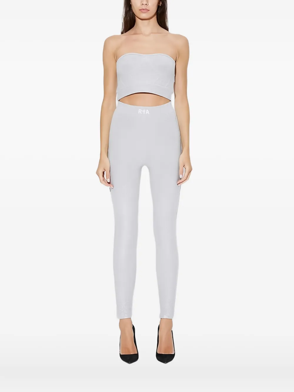 RTA cropped knitted top | Grey | Image 1