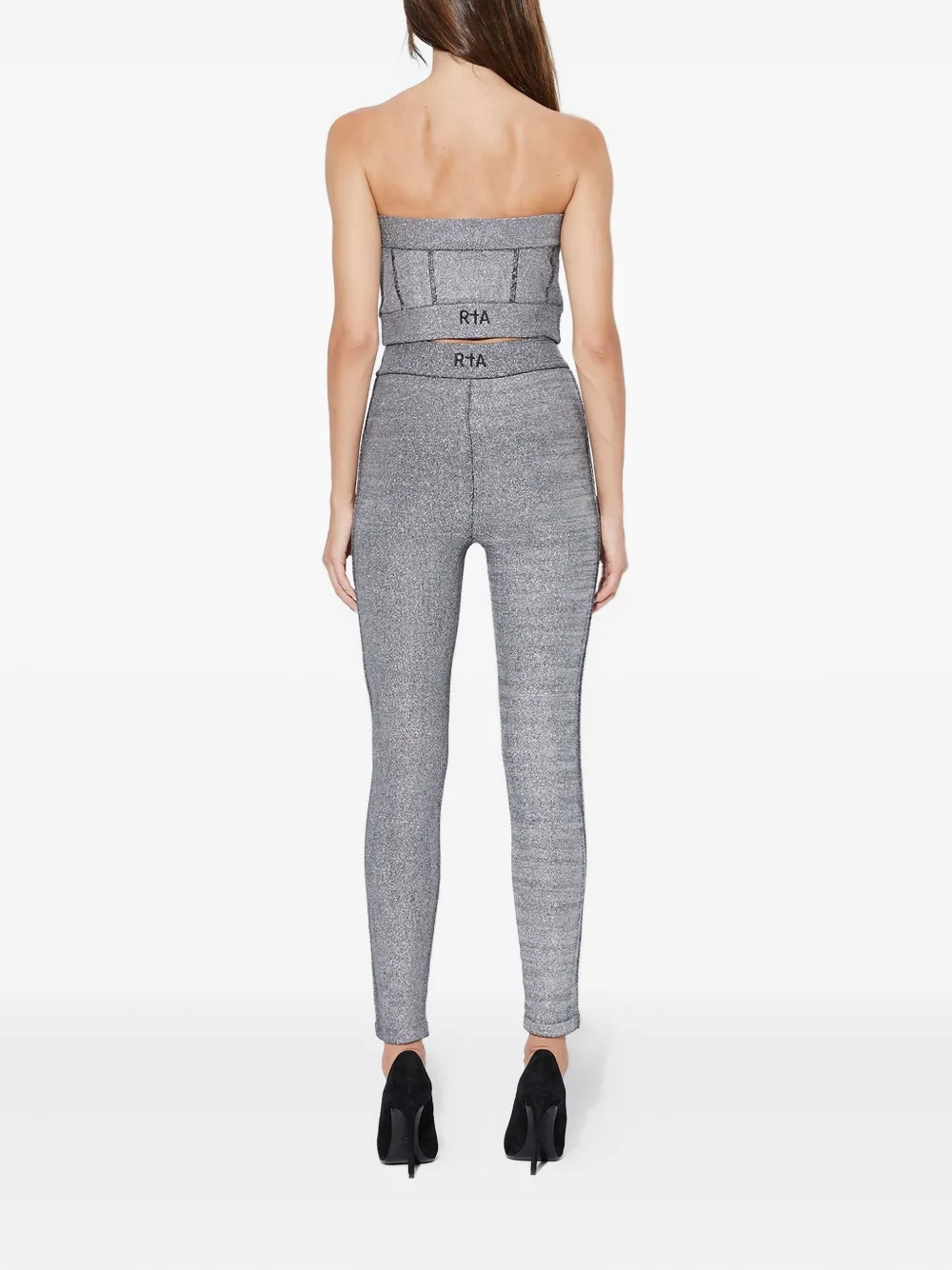 Rta Bustier Knitted Top In Gray