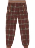 Burberry Vintage check fleece jogging pants - Brown