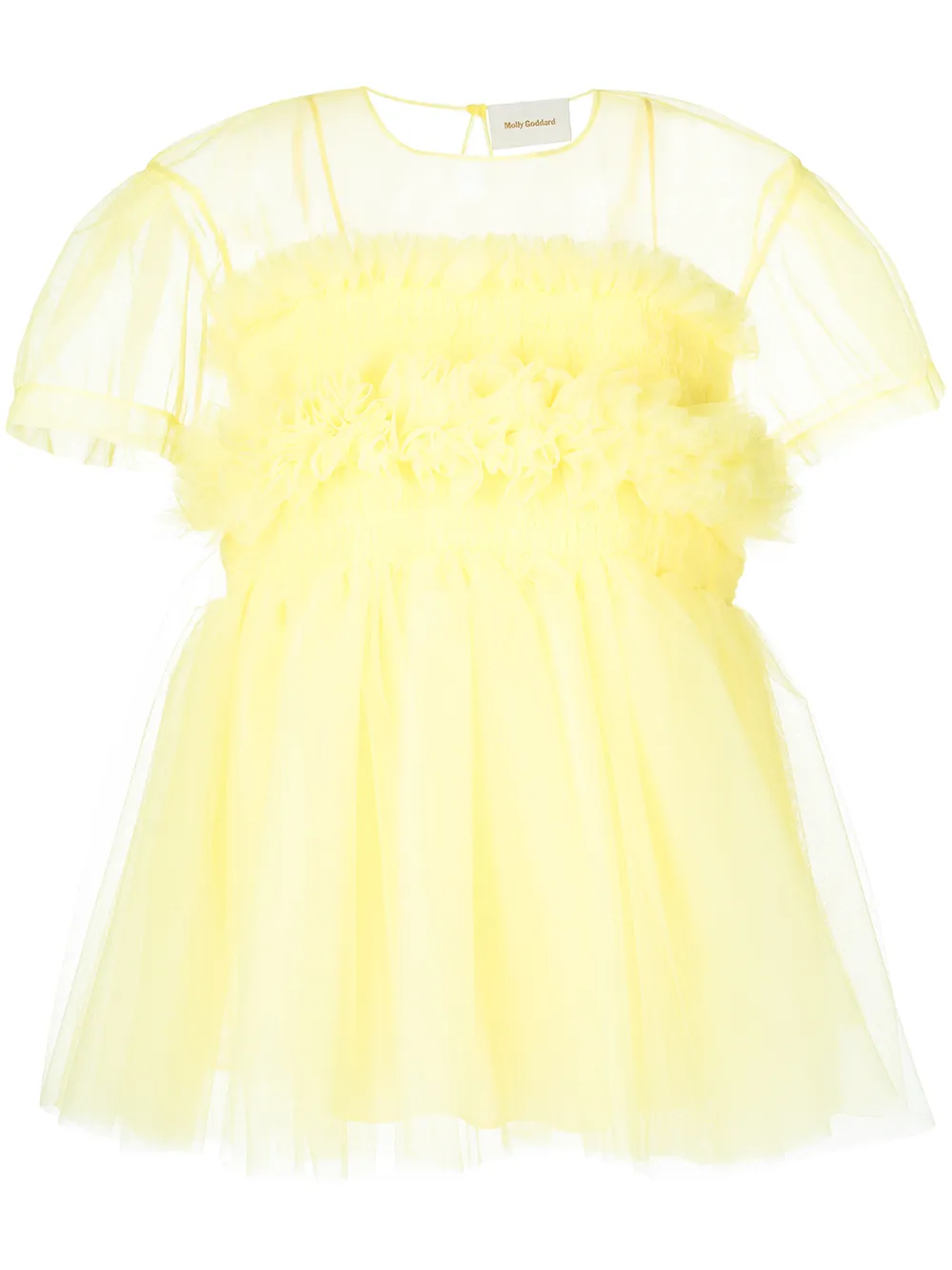 

Molly Goddard vestido Tiani corto - Amarillo