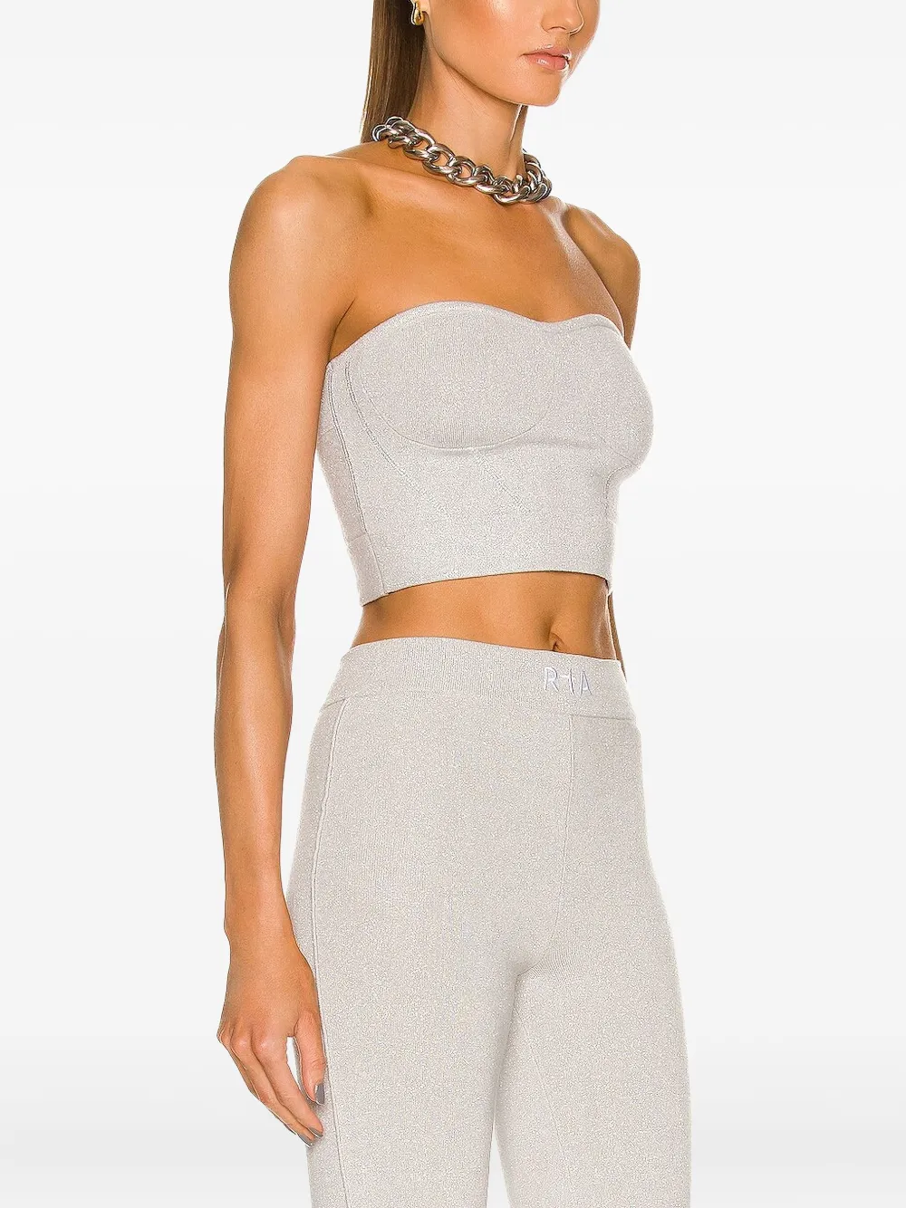 Rta Strapless Top In Gray
