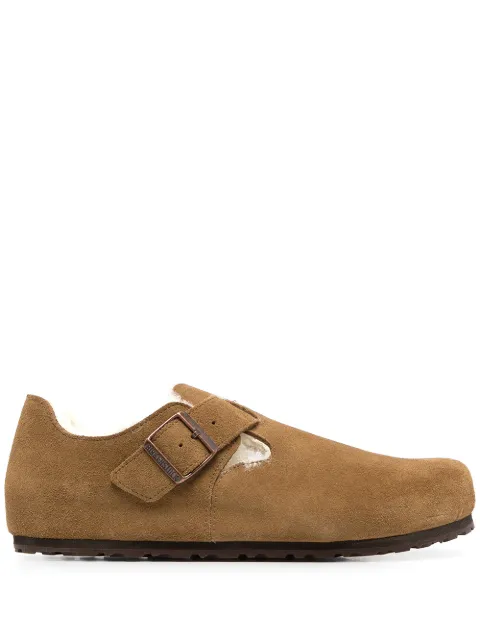 Birkenstock London shearling-trimmed slippers
