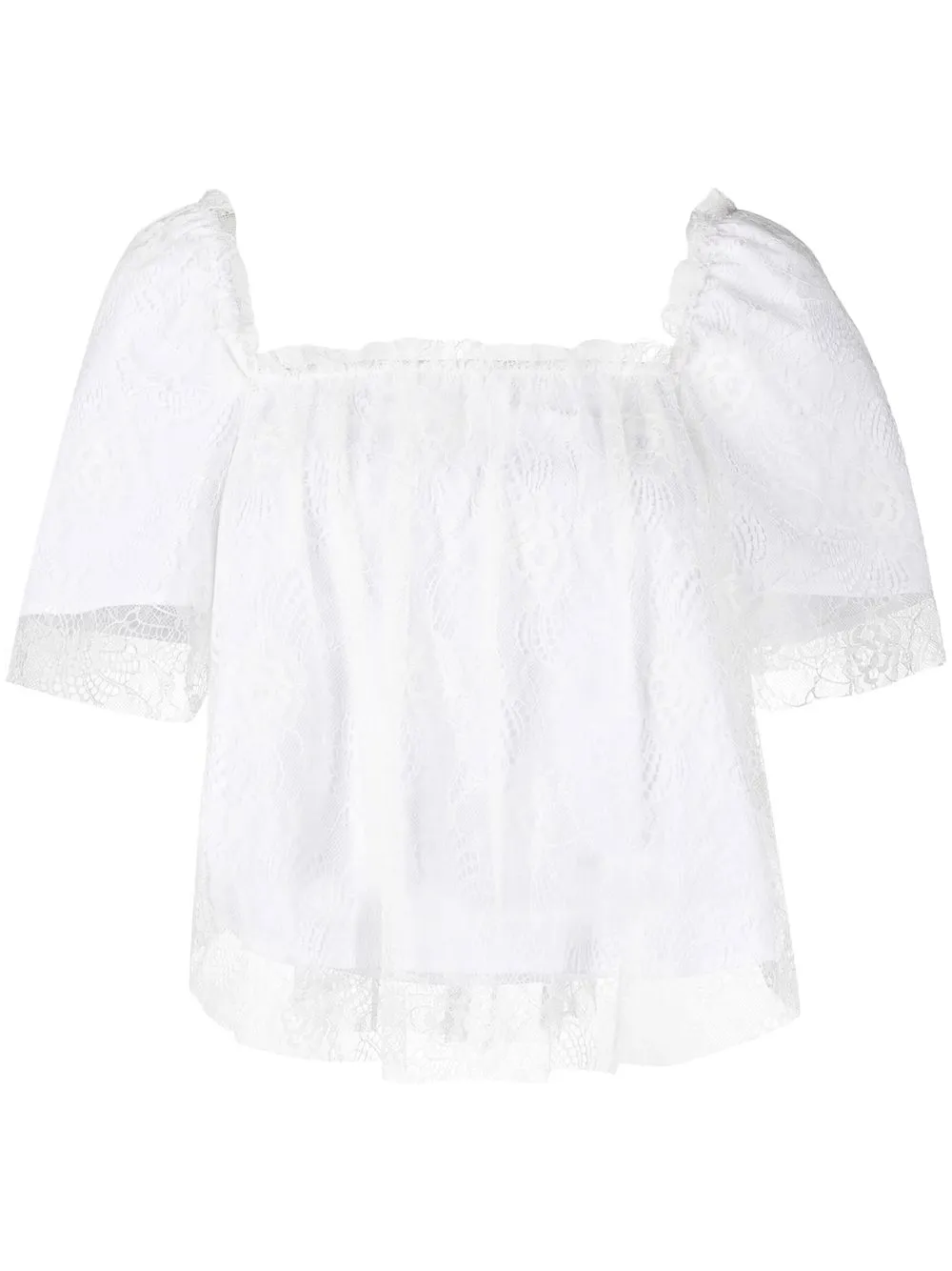 Especially Cute tulle ruffle blouse