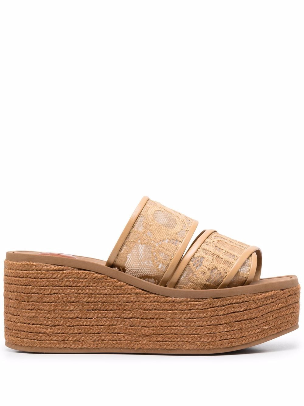 Chloé Woody logo-strap Wedge Sandals - Farfetch