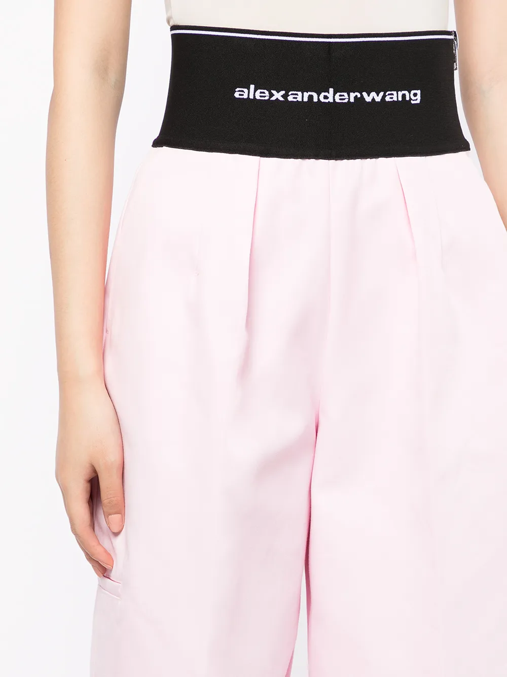 фото Alexander wang брюки с завышенной талией и логотипом