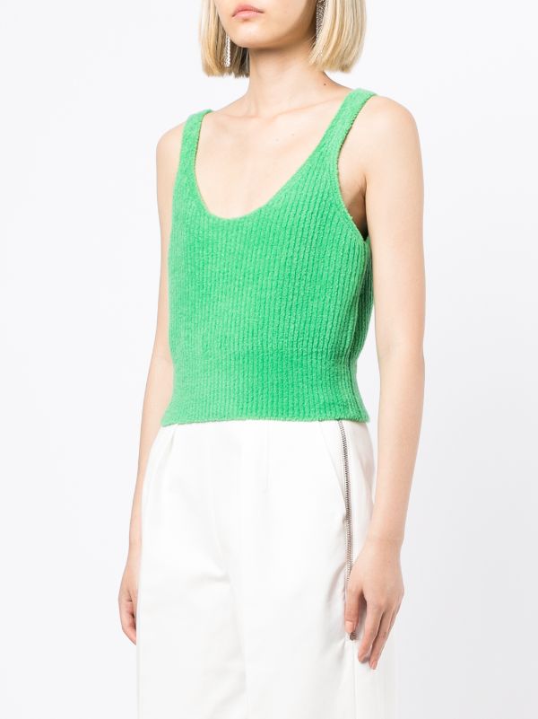 green knitted vest top