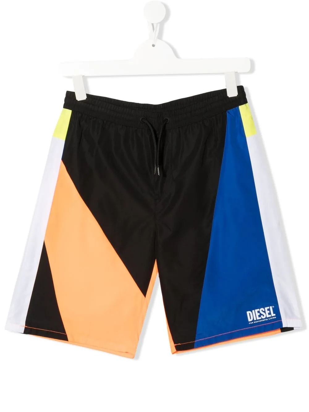 

Diesel Kids shorts de playa Midell con diseño color block - Negro