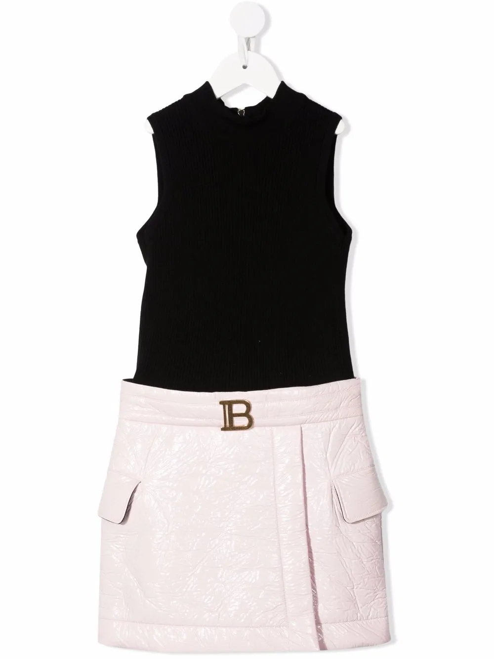 

Balmain Kids colour-block midi dress - Black