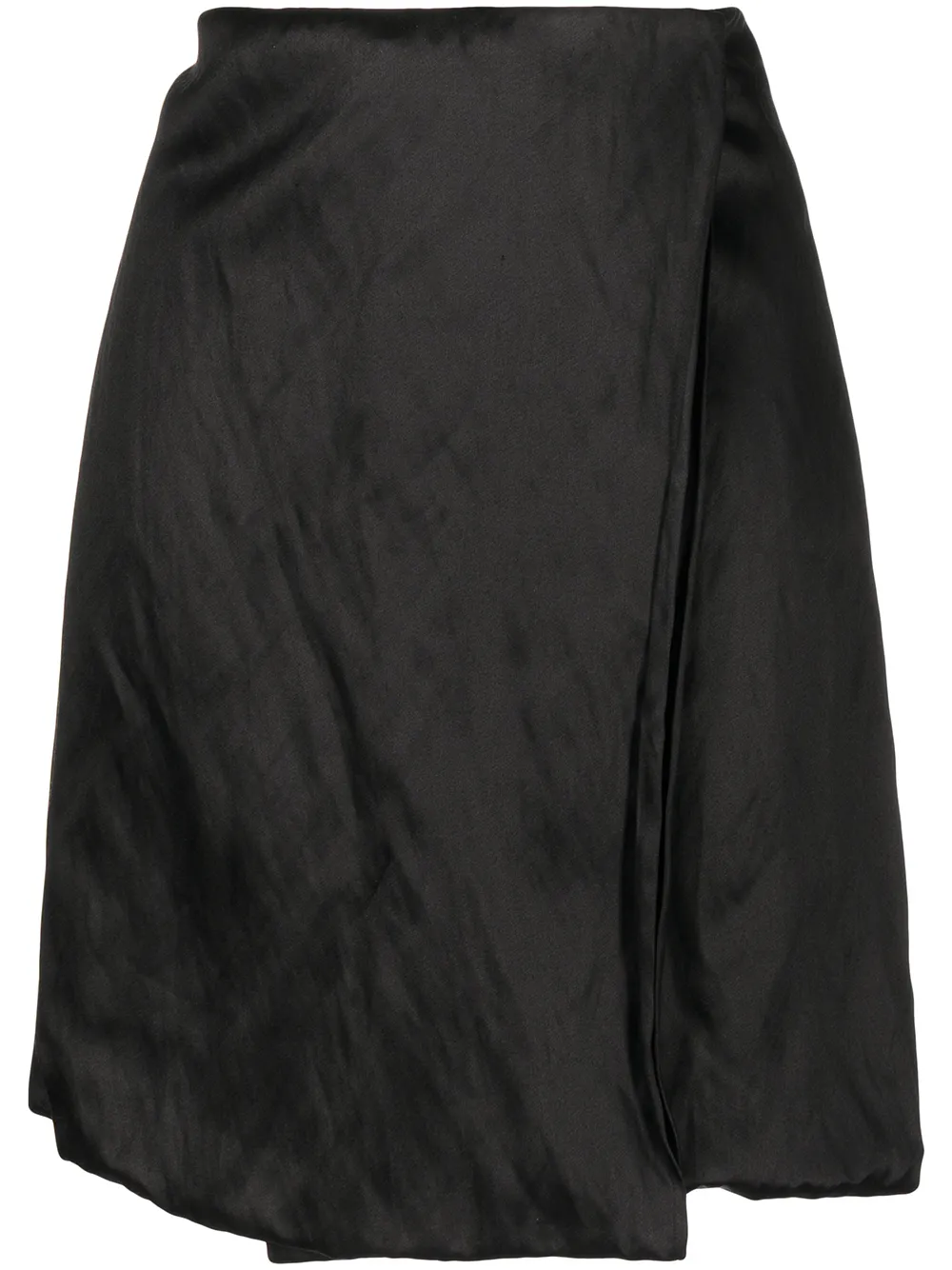 Pre-owned Prada 2000s Wrap Mini-skirt In Black