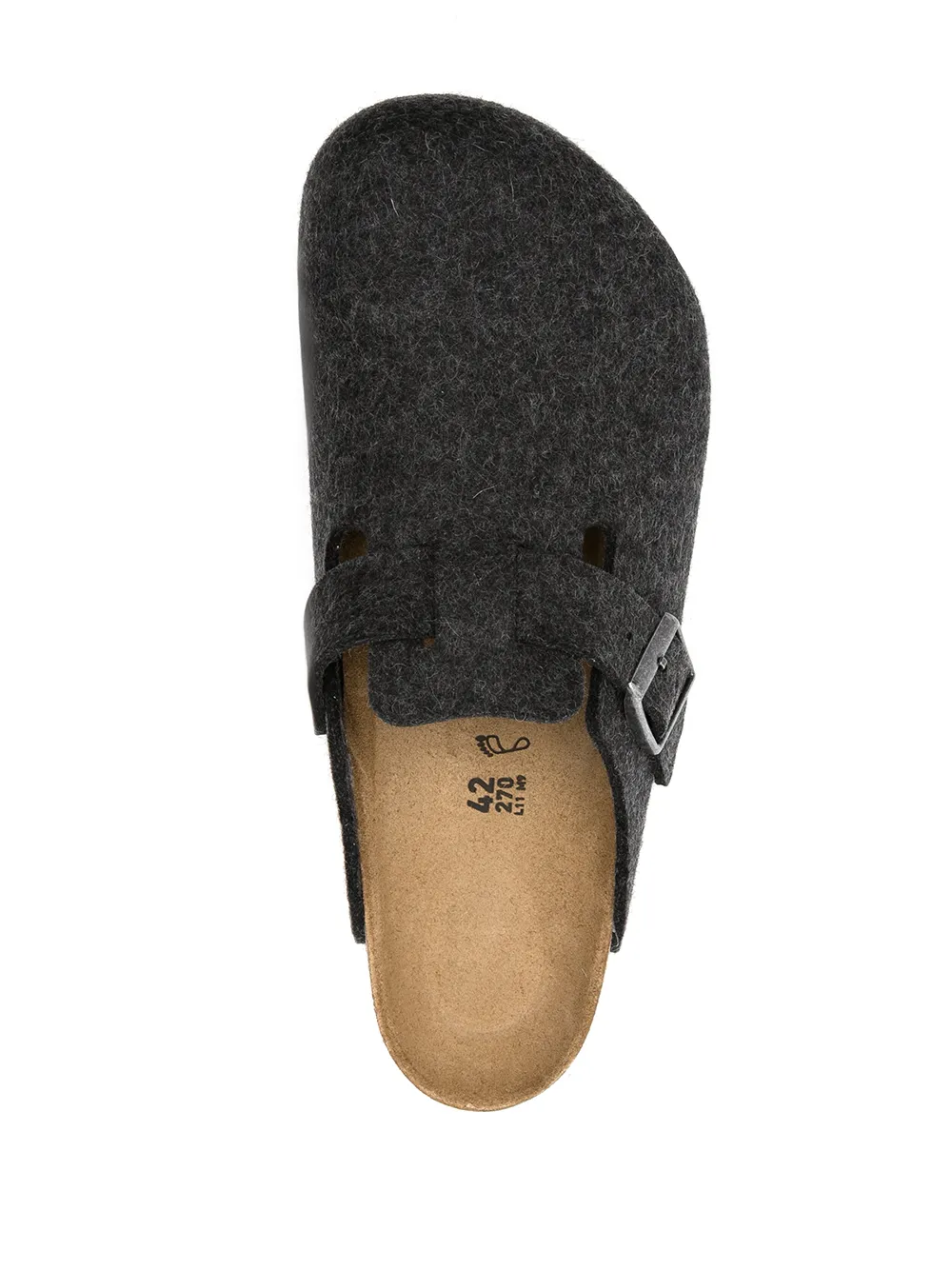 Birkenstock Boston slippers met ronde neus Grijs