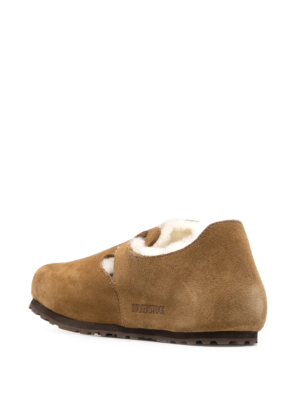 Birkenstock London suède pantoffels Bruin