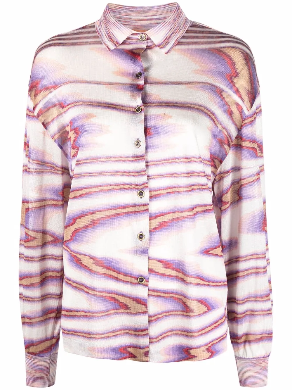 

Missoni camisa con motivo abstracto - Blanco