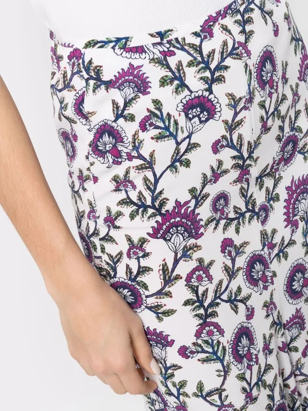 ISABEL MARANT high-waisted floral-print Skirt | Neutrals | FARFETCH
