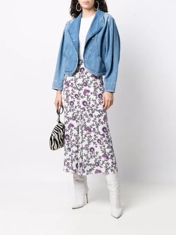 ISABEL MARANT high-waisted floral-print Skirt | Neutrals | FARFETCH