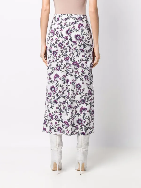 ISABEL MARANT high-waisted floral-print Skirt | Neutrals | FARFETCH