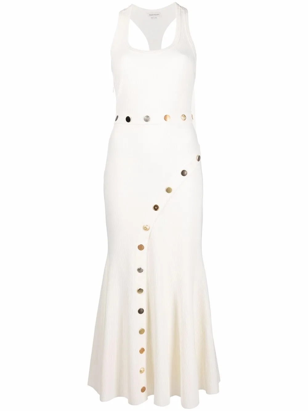 Alexander McQueen studded-seam dress – White