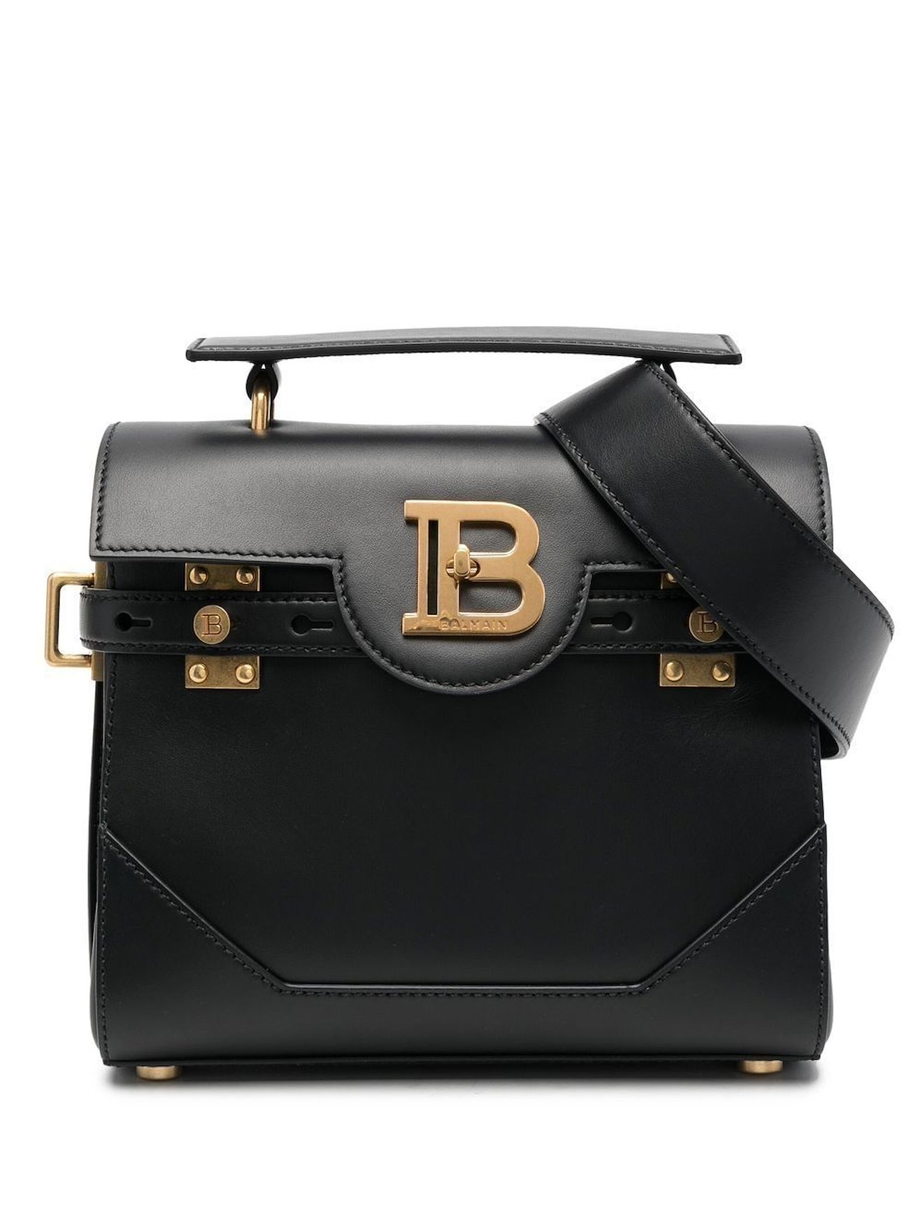 Balmain logoplaque leather tote bag black MODES